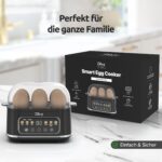 Olvy 6-Eier Eierkocher 6-in-1 – Automatischer Eierkocher mit LCD-Timer & Dampfgarer – Bild 7