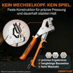 CRAFTUS Ösenzange Set mit 200 Metallösen Ø 10mm – Profi-Ösenpresse aus gehärtetem Stahl – Bild 5