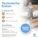 Zwergenbuddy® Rausfallschutz 180x200 cm – 8-teiliges Bettgitter-Set mit Stabilitätsstange – Bild 7