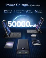 PDBEST PowerBank 50000mAh – 22,5W Schnellladung mit 3-in-1 Kabel für iPhone & Android – Bild 4