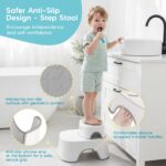Maliton Toilettensitz für Kinder 1-8 Jahre mit 2-stufigem Tritthocker – Rutschfestes WC-Training – Bild 5