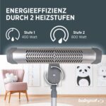 Babyruf BR 80 Wickeltischheizstrahler – 400/800 Watt mit Timerfunktion & Sicherheitsgeflecht – Bild 6