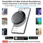 Tisoutec 4er Pack Android Smart Tag – Google Find My Bluetooth Tracker für Schlüssel & Koffer – Bild 2
