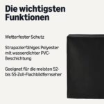 Amazon Basics Wasserdichte Outdoor-TV-Abdeckung für 52–55 Zoll – Komplettschutz für Flachbildfernseher – Bild 3