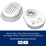 Dräger X-plore 3300 Halbmaske mit P3 Partikelfilter – Atemschutz für Handwerker – Bild 7
