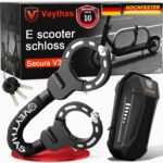 Veythas E-Scooter Schloss 90cm mit Tasche – Hochsicherheit für Elektroroller & Fahrräder