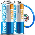 FrostMEISTER 2in1 Auto-Klimaanlagen-Nachfüllset 2×400 ml mit Manometer – R134a