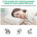 UTTU Memory Foam Nackenkissen 60x35cm – Ergonomisch verstellbar gegen Nackenschmerzen – Bild 2