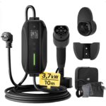 dé Ladekabel Typ 2 Schuko 3,68kW 10m – Mobiles EV-Ladekabel mit Digitalanzeige für Elektroautos
