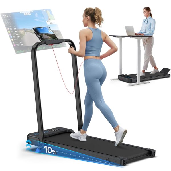 Cardirun Klappbares Laufband 6in1 mit 10% Steigung & 3.0PS Motor – Walking Pad für Zuhause & Büro bis 150kg