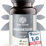 Magnesium Komplex 400 mg – 7in1 Formel mit Bisglycinat & Citrat – 180 Kapseln