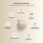 Nutri + Vegan Protein Pulver Vanille 1 kg – 81% Eiweiss für Muskelaufbau – Bild 3