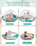 Lilian&Gema Spielbogen 4 in 1 mit 6 Spielzeugen – Faltbare Spielmatte ab Geburt bis 18 Monate – Bild 5