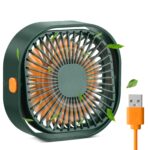 benpen USB Tischventilator mit 3 Geschwindigkeiten & 360° Kopf – Leiser Mini-Ventilator für Büro & Zuhause