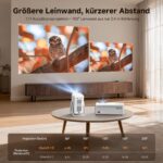 iSinbox 4K Smart Beamer 1200 ANSI – Kurzdistanz Heimkino & Outdoor Projektor mit WiFi 6 – Bild 3