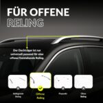 Owen 5.0 Dachträger 120cm für offene Reling – Alu Relingträger 90kg abschließbar – Bild 3
