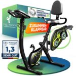 TRETMANN 3in1 Heimtrainer Fahrrad klappbar – Liegeergometer mit SoftFoam & DEKRA-Zertifikat