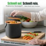 YourCasa Biomülleimer 4L mit herausnehmbarem Sieb – Geruchsdicht für die Küche – Bild 4