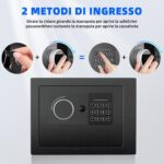 SINZUX 6.6L Elektronischer Tresor – Digitaler Safe mit Zahlenkombination & Schlüssel – Bild 4