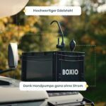 BOXIO WASH: Mobiles Spülbecken 40x30 cm mit Handpumpe – Campingwaschbecken ohne Strom – Bild 6