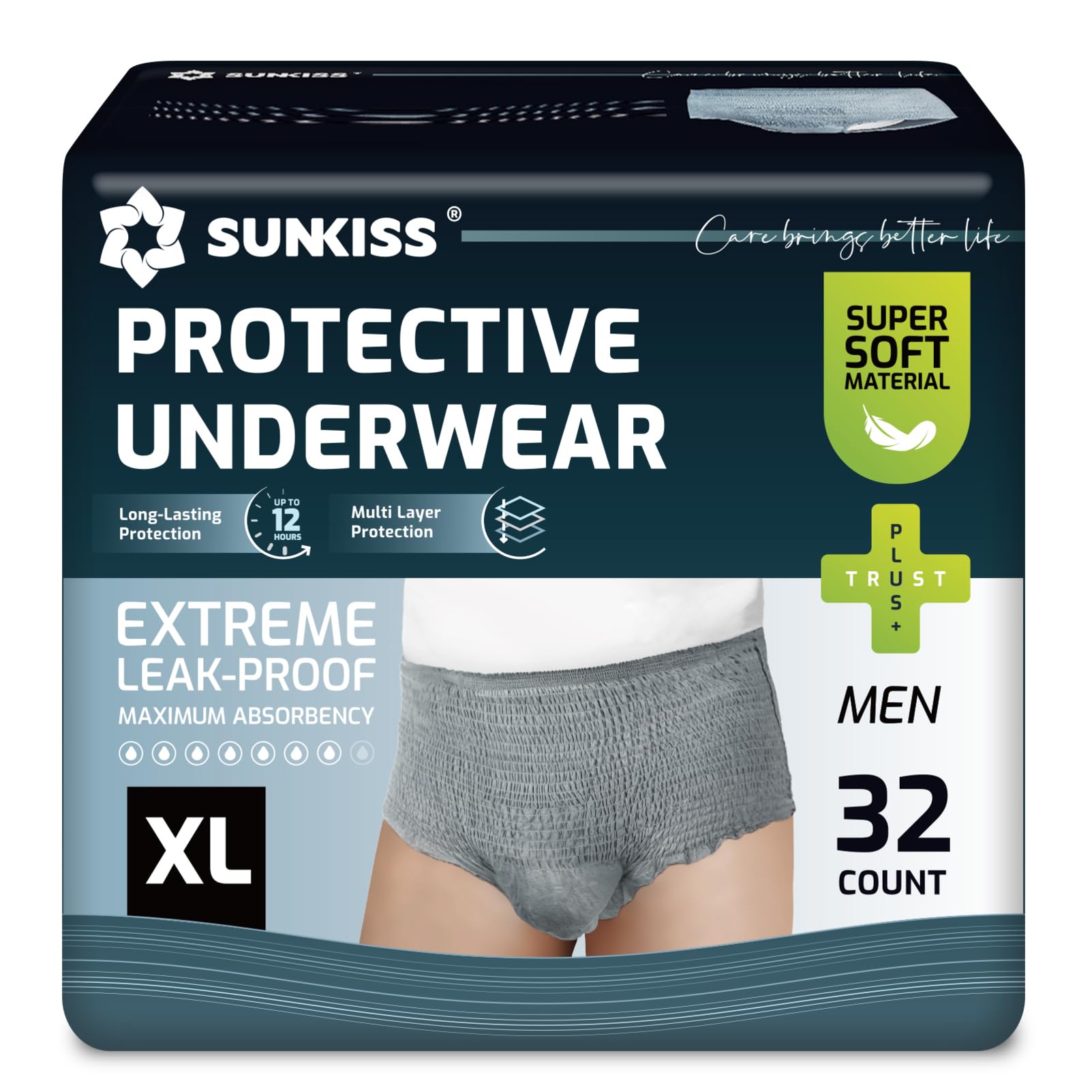71cckq3iYUL._SY1602_.jpg SUNKISS Inkontinenz Pants Herren Grösse XL – Tagsüber Einweg Windelhosen mit Maximaler Saugfähigkeit – Bild 1
