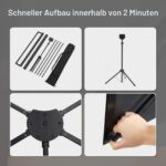 Excelimage Beamer Leinwand 80 Zoll mit Stativ – Tragbar & 4K HD für Heimkino – Bild 5