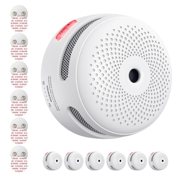 X-Sense Mini Rauchmelder XS01 mit 10-Jahre-Batterie & Magnethalterung – 6er Set