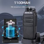 Retevis RT24 PMR446 Walkie Talkie – Lizenzfreies Funkgerät mit 16 Kanälen für Reichweite & Freisprechbetrieb – Bild 5