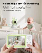 YESIMOM Babyphone 1080P HD mit 4.3" Display, 360° PTZ & App-Steuerung – Sicherer Baby Monitor – Bild 8