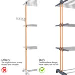 HOMIDEC Wäscheturm mit Rollen – Platzsparender Edelstahl-Standtrockner für Innen & Außen – Bild 8