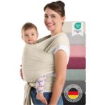 Laleni Babytragetuch 5,10 m aus 100% Baumwolle – Ergonomische Babytrage bis 15 kg