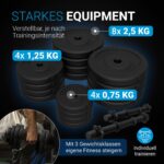 ArtSport 30 kg Kurzhantel-Set mit 16 Gewichten – Professionelles Krafttraining für Zuhause – Bild 3