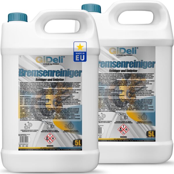 GiDeli Bremsenreiniger 2x 5L – Professioneller Entfetter für Auto, Motorrad & Fahrrad