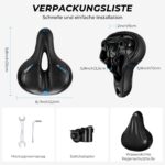 YOUNGDO Fahrradsattel mit Gel & Memory-Schaum – Ergonomischer Komfortsitz für Damen & Herren – Bild 6