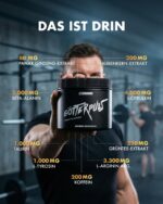 Götterpuls Pre Workout 308g Pulver Himbeere – Krafttraining Booster mit L-Citrullin & Beta-Alanin – Bild 2