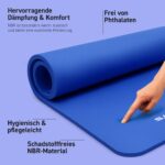 MSPORTS Gymnastikmatte Premium 190x60x1,5 cm – rutschfest & gelenkschonend mit Tragegurt – Bild 2