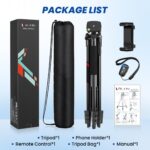 Victiv 162 cm Aluminium Stativ mit Fernauslöser – Universalstativ für Smartphone & Kamera – Bild 8