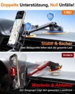 YRU Handyhalterung Auto mit verstärktem Saugnapf – 360° Halter für Armaturenbrett & Lüftung – Bild 4