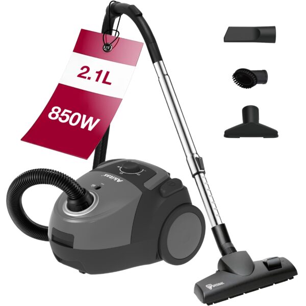 Akitas C5 Bodenstaubsauger mit Beutel – 850W Saugleistung für Allergiker & Haustiere