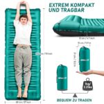 JEMULICE Isomatte 12cm – Ultraleichte Luftmatratze mit Fusspumpe für Camping & Wandern – Bild 3