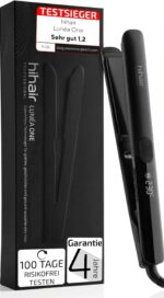 hihair Glätteisen mit Gleam-Flow Ionen-Technologie & LCD-Display – Schnelles Styling für seidig glattes, glänzendes Haar