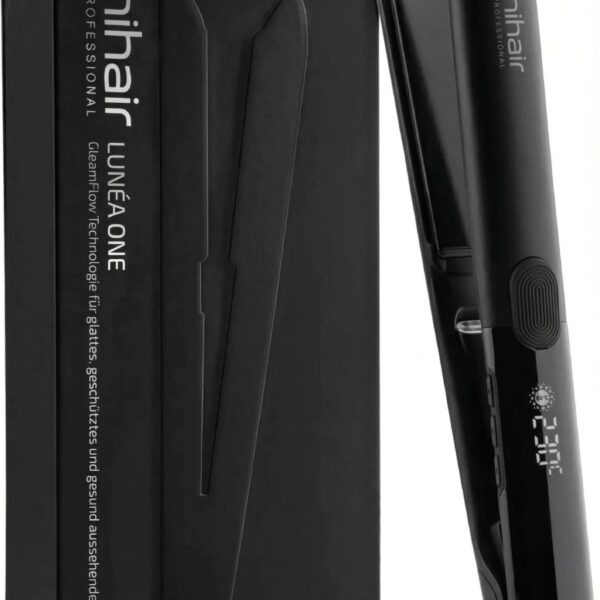 hihair Glätteisen mit Gleam-Flow Ionen-Technologie & LCD-Display – Schnelles Styling für seidig glattes, glänzendes Haar