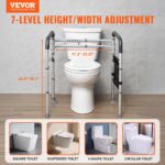 VEVOR Toiletten-Sicherheitsgeländer 136 kg – Aufstehhilfe mit Aluminiumrahmen & rutschfesten Griffen – Bild 2