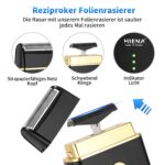 HIENA PRO Profi Haarschneidemaschine Set – 3in1 Bartrimmer & Folienrasierer mit USB-Akku – Bild 4