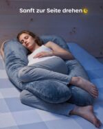 Nuliie Schwangerschaftskissen U-Form mit waschbarem Bezug – Ergonomisches Komfortkissen für Schwangere – Bild 4