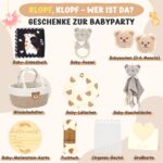 Baby-Geschenkkorb mit Windel-Caddy, Sensorikbuch & Meilensteinkarten – Unisex Neugeboreneset – Bild 3