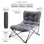 EVER ADVANCED Luxus Campingstuhl XXL 180kg – Übergrosse Sitzfläche mit Hochlehne für maximalen Komfort – Bild 4