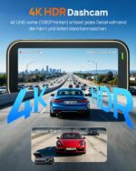 70mai A810 Lite Dual-Dashcam 4K+1080P mit HDR Nachtsicht & 4G LTE Fernzugriff – Bild 2