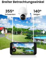 Reolink 2K Solar Überwachungskamera Set mit Home Hub Mini & 4x Argus PT Lite – 360° Pan Tilt KI-Erkennung – Bild 3
