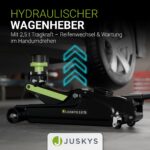 Juskys Hydraulischer Wagenheber 2,5 t – Rangierwagenheber aus Stahl mit Transportbox – Bild 2